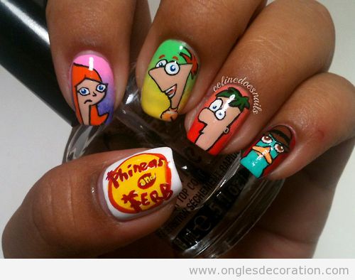 Dessin sur ongles, Phineas and Ferb