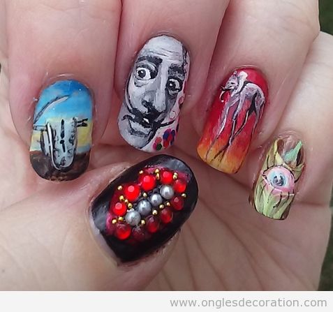Déco ongles surréalistes Dalí 2